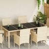 vidaXL Bor&eth;plata 4 pcs Svartur hertu&eth; gler