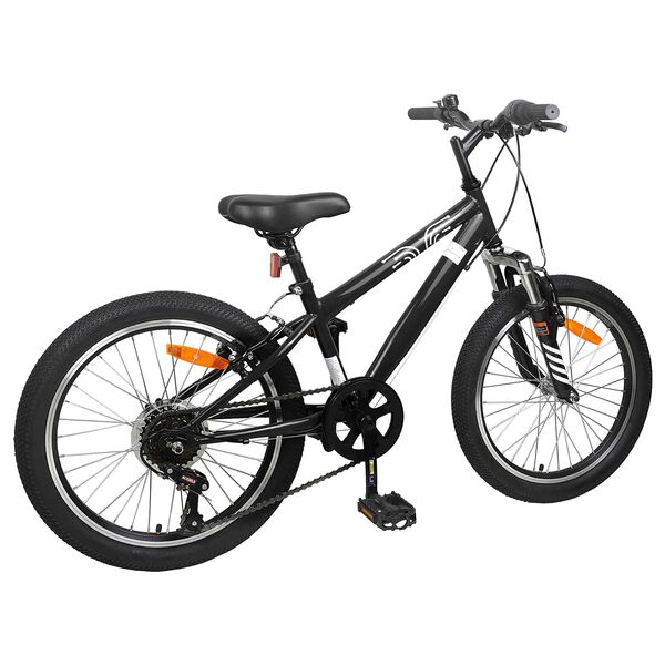 vidaXL Kids Mountain Bike 20 Tommur 6-Speed fyrir 5-8 &aacute;ra Svartur
