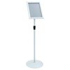 vidaXL Pedestal p&oacute;ststandur Silfur 33 x 33 x 123 cm PVC og St&aacute;l