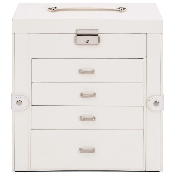 vidaXL skartgripakassi 5-laga me&eth; spegill&aelig;sanlegum hv&iacute;tum