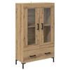 vidaXL H&aacute;bor&eth; Artisan Eik 69,5 x 31 x 115 cm Samsettur vi&eth;ur