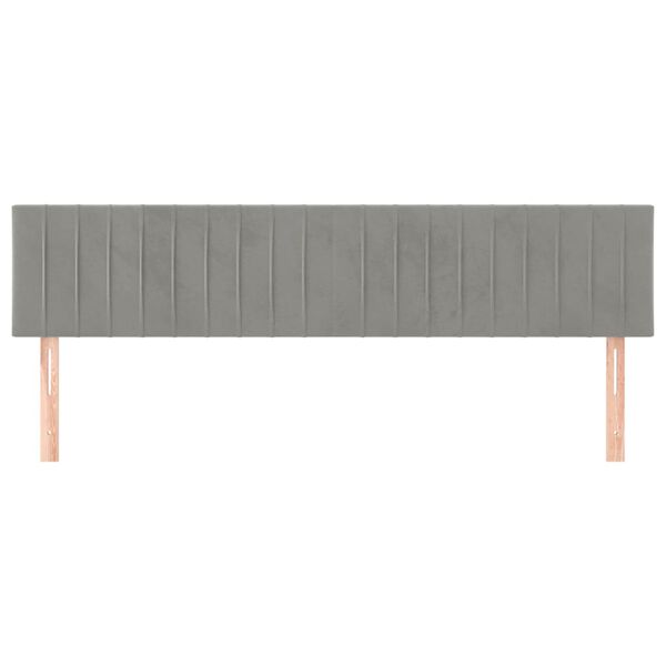 vidaXL H&ouml;fu&eth;gaflar Lj&oacute;sgr&aacute;tt 160x5x78/88 cm Flauel