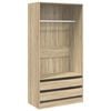 vidaXL Fatask&aacute;pur Sonoma Eikarlitur 100x50x200 Samsettur Vi&eth;ur