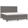 vidaXL H&oacute;lfa&eth; Springr&uacute;m me&eth; D&yacute;nu Gr&aacute;tt 200x200 cm Gervile&eth;ur