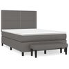 vidaXL H&oacute;lfa&eth; Springr&uacute;m me&eth; D&yacute;nu Gr&aacute;tt 140x190 cm Gervile&eth;ur
