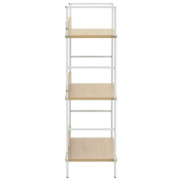 vidaXL 3 Hæða Bókahilla Eikarlituð 60x27,6x90,5 cm Samsettur Viður