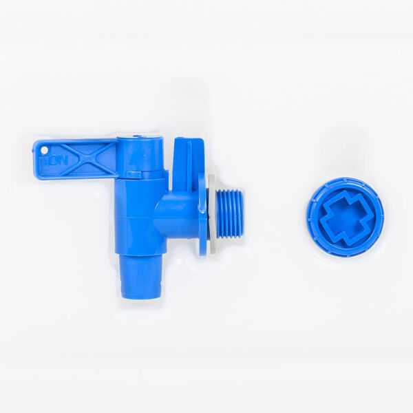 vidaXL Vatnsílát með Krana 15 L Gegnsætt Plast