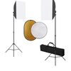 vidaXL St&uacute;d&iacute;&oacute;b&uacute;na&eth;ur me&eth; Softbox lj&oacute;sum og endurkastara