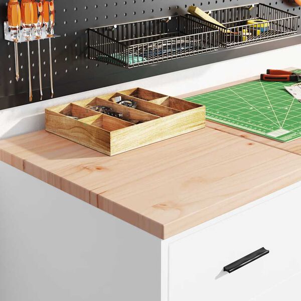 vidaXL Bílskúrsgeymsluskápur Hvítur 40x51x85 cm Gegnheil Fura