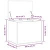 vidaXL Geymslukassi Sv&ouml;rt eik 60 x 42 x 46 cm Samsettur vi&eth;ur