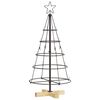 vidaXL J&oacute;lar bumbling tr&eacute; me&eth; standi Svartur 90 cm St&aacute;l