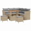 vidaXL Gar&eth;s&oacute;fa sett 8 pcs Drapplita&eth;ur p&oacute;l&yacute;rattan