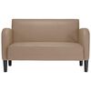 vidaXL Loveseat S&oacute;fi Kaffibr&uacute;nn 110 cm Gervile&eth;ur