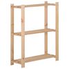 vidaXL Geymslurekki 3 Hillur 60x28,5x90 cm Gegnheil Fura