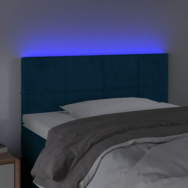 vidaXL LED H&ouml;f&eth;agafl 100x5x78/88 cm D&ouml;kkbl&aacute;tt Flauel