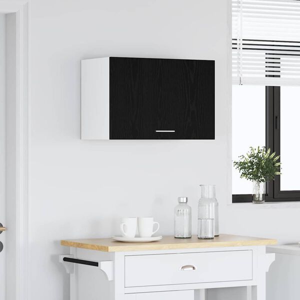 vidaXL Vegghengdur sk&aacute;pur Vegghengt Lyon Svartur Eik 60 x 31 x 40 cm