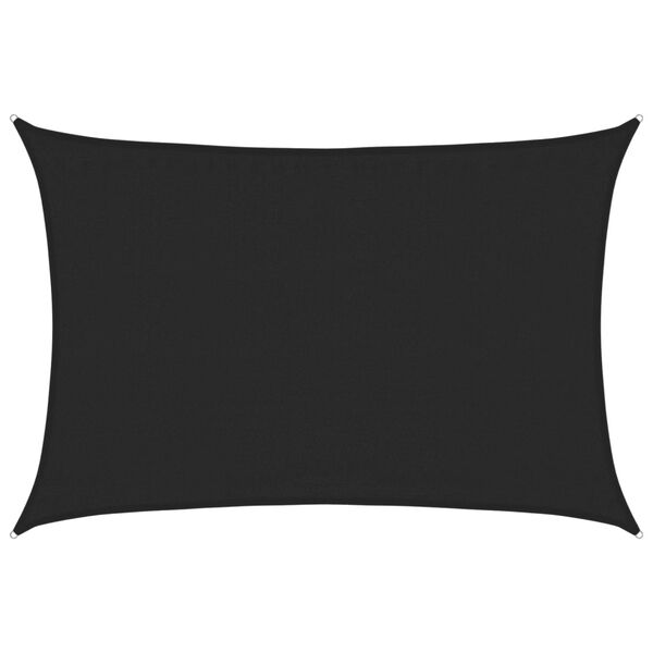 vidaXL Skyggnid&uacute;kur Segl 160 g/m&sup2; Svartur 3,5x5 HDPE