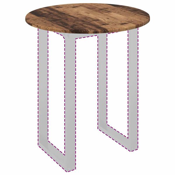 vidaXL Bor&eth;plata Gamalt vi&eth;ur 60 x 60 x 1,5 cm Samsettur vi&eth;ur