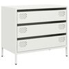 vidaXL skenkur Hv&iacute;tur 68x39x58,5 cm Kaldvalsa&eth; st&aacute;l