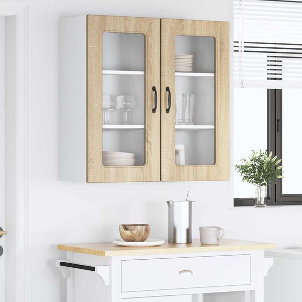 vidaXL Eldh&uacute;s sk&aacute;pur Kalmar 2 pcs Sonoma Eik 40 x 31 x 80 cm