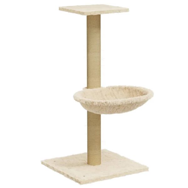 vidaXL Cat Tree me&eth; Sisal Scratching Post kremi 74 cm