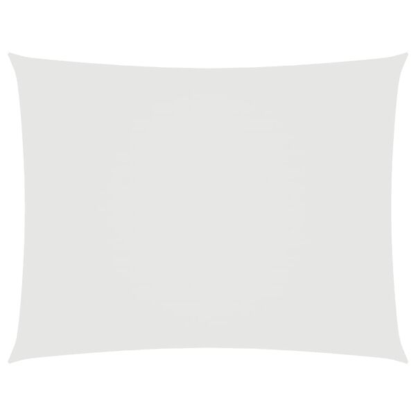 vidaXL S&oacute;lskyggni Segl Oxfordd&uacute;kur R&eacute;tthyrnt 6x7 m Hv&iacute;tt