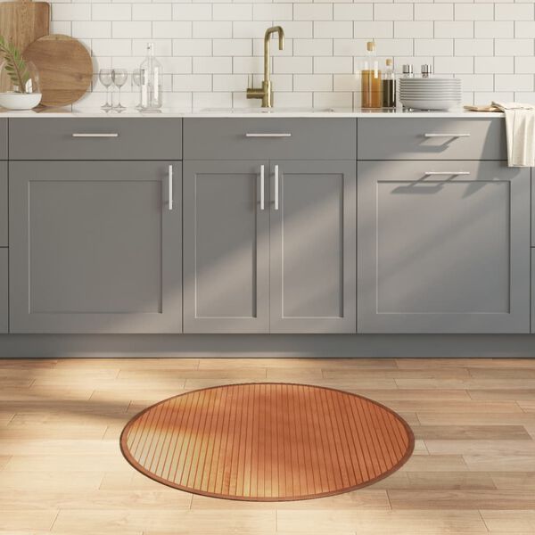 vidaXL Motta Hringlaga Br&uacute;n 80 cm Bambus