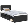 vidaXL Ramsv&iacute;k me&eth; h&ouml;fu&eth;gafl Svartur 75 x 190 cm Solid furuhikk