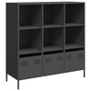 vidaXL H&aacute;r Skenkur Svartur 101,5x39x103,5 cm St&aacute;l