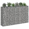 vidaXL Gabion h&aelig;kka&eth; r&uacute;m 3 pcs Silfur 250 x 50 x 150 cm
