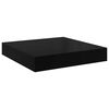 vidaXL Vegghengdar Hillur 2 stk. H&aacute;glans Svartar 23x23,5x3,8 cm MDF
