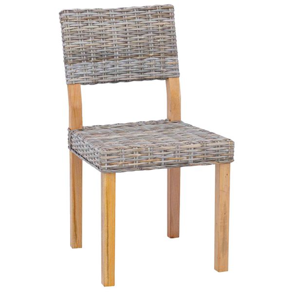 vidaXL Bor&eth;st&oacute;ll 2 pcs Kubu gr&aacute;tt 46 x 55 x 84 cm Kubu rattan