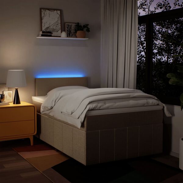 vidaXL H&oacute;lfa&eth; Springr&uacute;m me&eth; D&yacute;nu Rj&oacute;ma 120x190 cm Tauefni