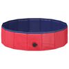 vidaXL Faldanlegur hundasundlaugar Rau&eth;ur 80 x 80 x 20 cm PVC