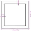 vidaXL Baðherbergisborðplata Dökkbrún 40x40x(2-6)cm Meðhöndlaður Viður