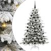 vidaXL Gervi hengdu j&oacute;latr&eacute; Me&eth; LED r&aelig;ma lj&oacute;sum Hv&iacute;tt 180 cm PE og PVC