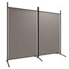 vidaXL 2-falt Skilr&uacute;m Reykgr&aacute;tt 175x180 cm Tau&aacute;kl&aelig;&eth;i