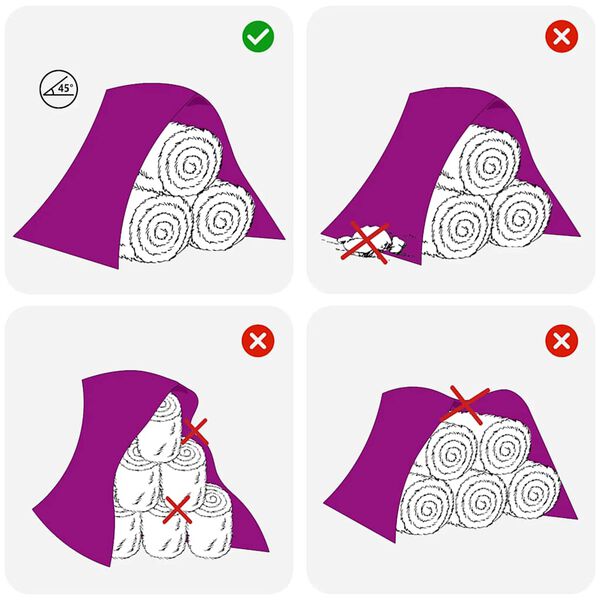 vidaXL heystakktarp 9,8x12,5 m 140 g/m&sup2; P&oacute;l&yacute;pr&oacute;p&yacute;len