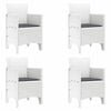vidaXL Gar&eth;st&oacute;ll me&eth; p&uacute;&eth;i 4 pcs Hv&iacute;tt 53 x 49 x 85 cm P&oacute;l&yacute;pr&oacute;p&yacute;len