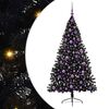 vidaXL Gervi fyrirfram l&yacute;stum j&oacute;latr&eacute; me&eth; 300 LED Svartur 180 cm PVC