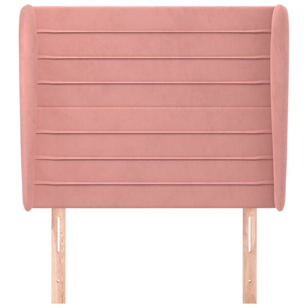 vidaXL H&ouml;f&eth;agafl me&eth; Eyrum 83x23x118/128 cm Bleik Flauel