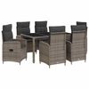 vidaXL Utandyra m&aacute;lt&iacute;fusett 7 pcs PE Rattan og p&uacute;&eth;urlaka&eth; st&aacute;l