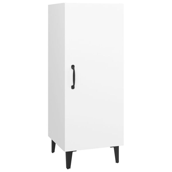 vidaXL Skenkur Hvítur 34,5x34x90 cm Samsettur Viður