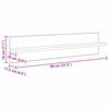 vidaXL Vegghyllur 4 pcs Gamall vi&eth;ur 80 x 11,5 x 18 cm Samsettur vi&eth;ur