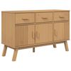 vidaXL Skenkur &bdquo;OLDEN&ldquo; Br&uacute;nn 114x43x73,5 cm Gegnheil Fura