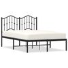 vidaXL R&uacute;mgrind &uacute;r M&aacute;lmi &aacute;n D&yacute;nu me&eth; H&ouml;f&eth;agafli Sv&ouml;rt 120x190 cm