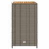 vidaXL Cabinet me&eth; hillu Gr&aacute;r 70 x 50 x 87 cm P&oacute;l&yacute;ester og Roly Rattan