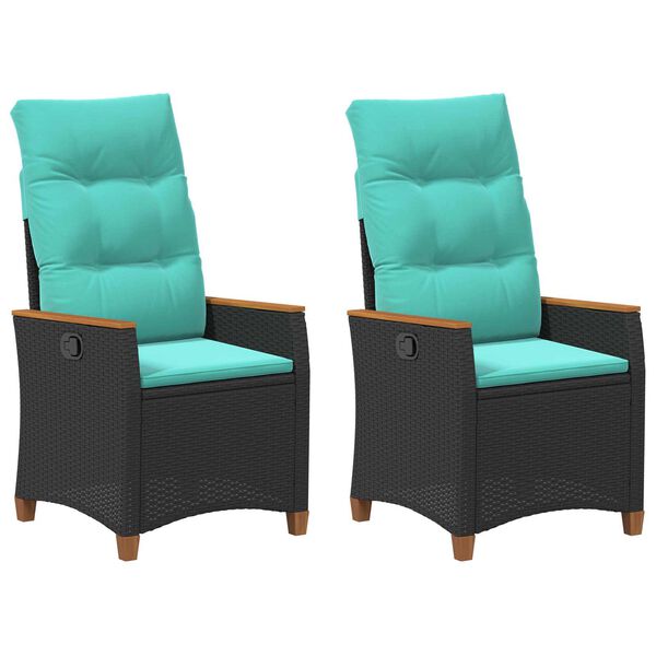 vidaXL Upphafandi Gar&eth;st&oacute;ll Svart og T&uacute;rk&iacute;s 64 x 57,5 x 112 cm