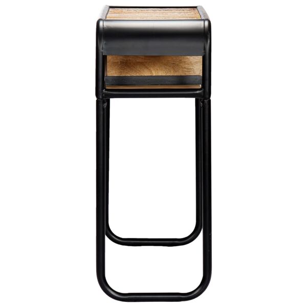 vidaXL Veggborð 118 x 30 x 75 cm Gegnheill Endurnýttur Viður