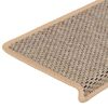 vidaXL Stigamottur Sj&aacute;lfl&iacute;mandi Sisal-Look 30 stk 65x21x4cm Lj&oacute;s Beige
